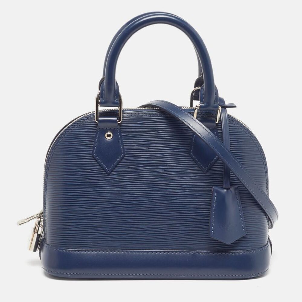 Louis Vuitton Alma Bb Blue Marine Epi Leather Bag